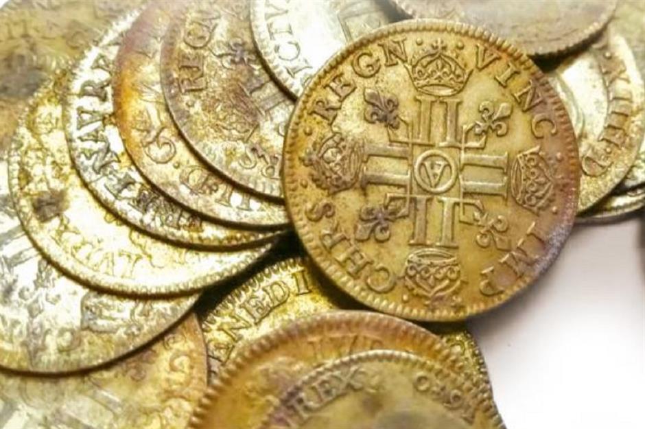 The gold coins found in the walls of a French mansion: $1.2 million (£893k)
